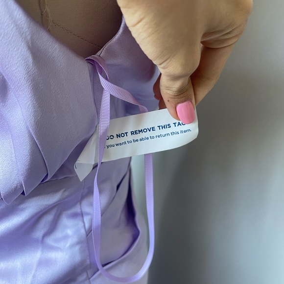 Fame and Partners Dress- lilac silk with ruffle design - Picture 4 of 4